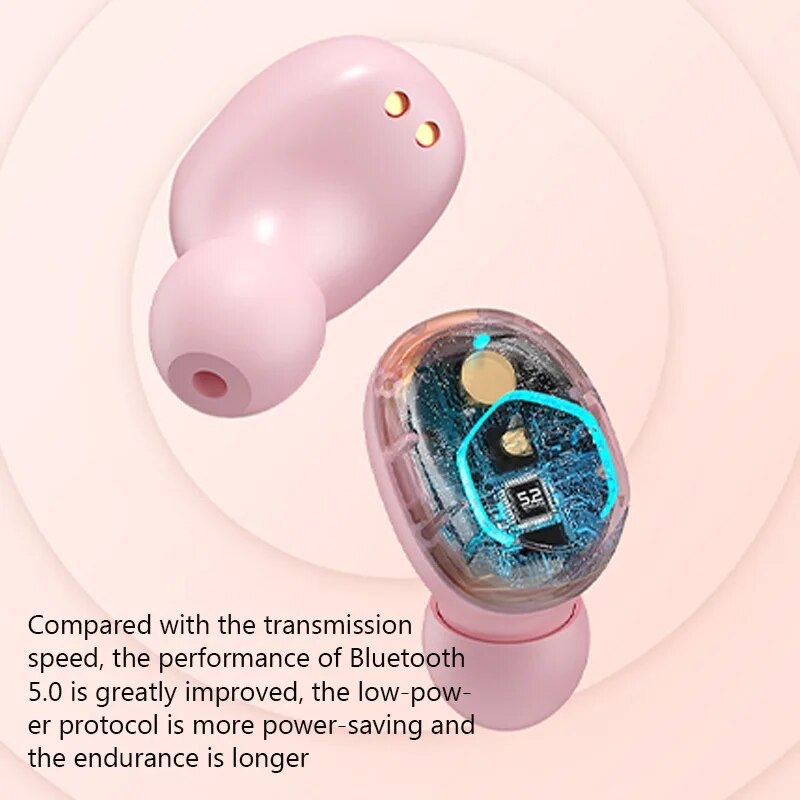 TWS M13  Wireless Earbud Bluetooth 5.2 Earphone In Ear HiFi Stereo Earphone With Mic Waterproof Earplugs Bass Music Headset